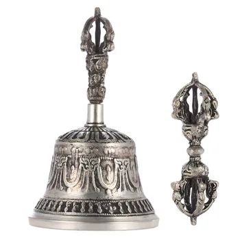 

Handcrafted Tibetan Buddhist Temple Meditation Singing Bell with Dorje Vajra Buddhism Practice Instrument