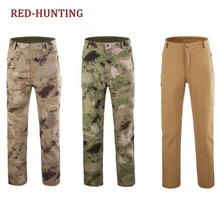 Армии США ACU CP FG AU мужские мягкие в виде ракушки водонепроницаемые тактические штаны для улицы зимние теплые флисовые охотничьи военные брюки