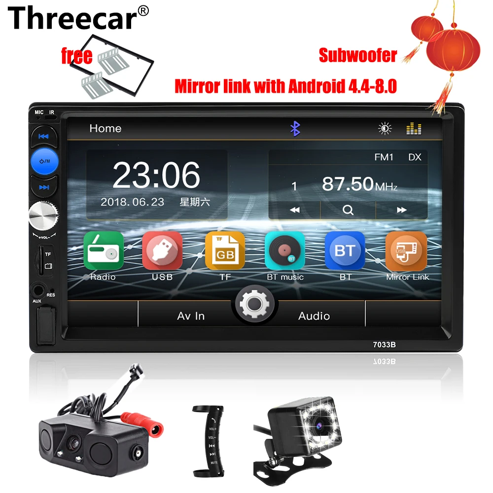 

7033B 2 din Car Radio 7" HD Autoradio Multimedia Player Touch Screen Auto audio Car Stereo MP5 Bluetooth USB Mirror Link Camera