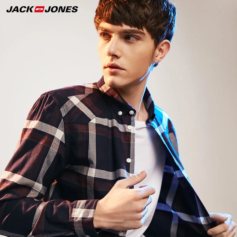 

Jack Jones Men's Pointed Collar Long-sleeved Shirt |217305543