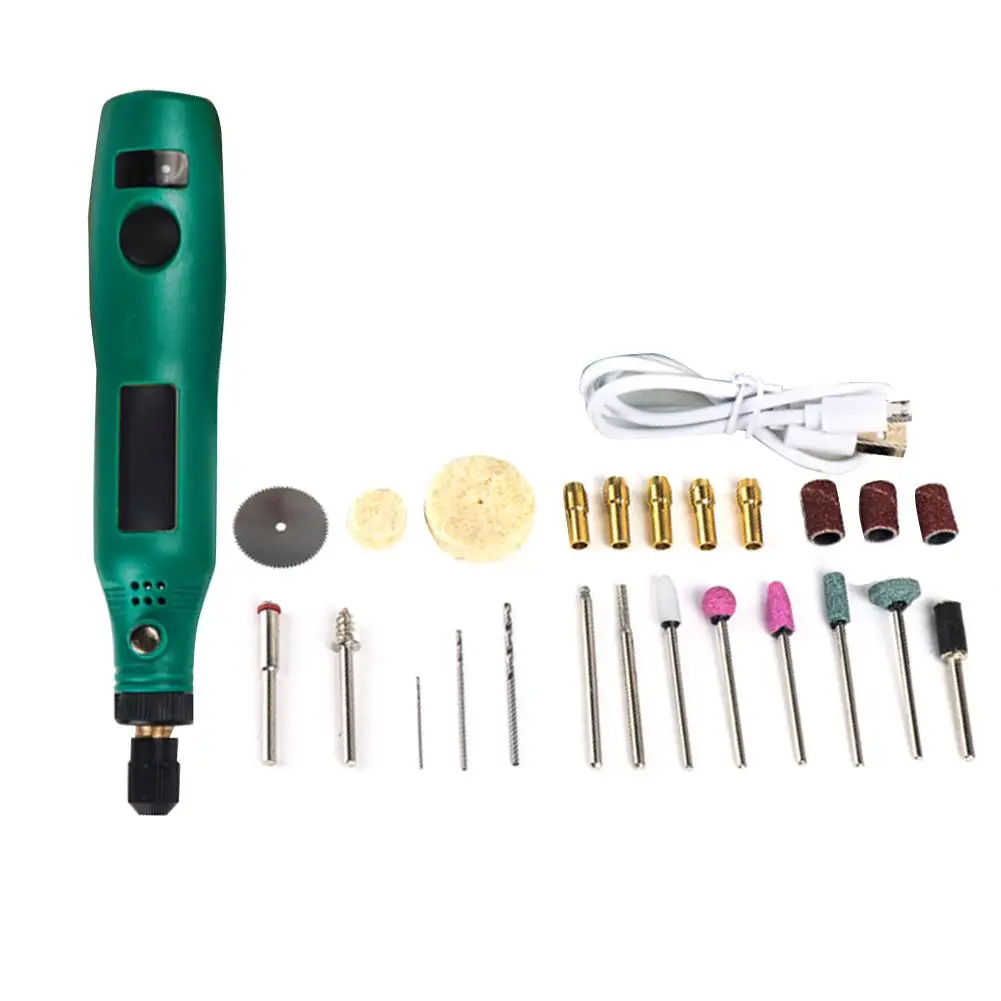 

Portable Wireless Mini Electric Drill Rotary Tool Rechargeable Battery Rotary Drilling Cutting for Woodworking DIY Engraving