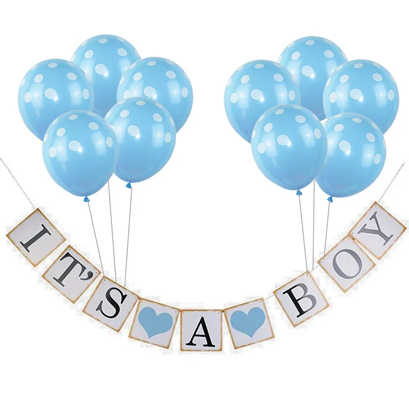 

Baby Shower Party Decorations It's A Boy/Girl Banner Blue/Pink Theme Balloon Welcome Baby Birthday Party Decor Supplies