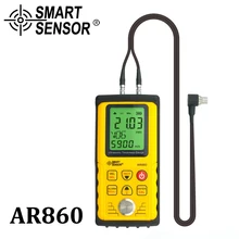 Ultrasonic thickness gauge Digital sheet metal Measuring range: 1.0 to 300mm (steel) Sound Velocity Meter Smart Sensor AR860