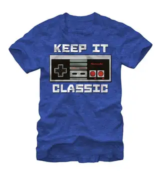 

Nintendo Keep It Classic Adult Heather Blue T-Shirt Cool Casual pride t shirt men Unisex New Fashion tshirt Loose Size top