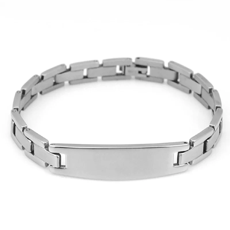 ATGO 10mm Free Shipping Stainless Steel Bracelet Wristband,Blank Hand