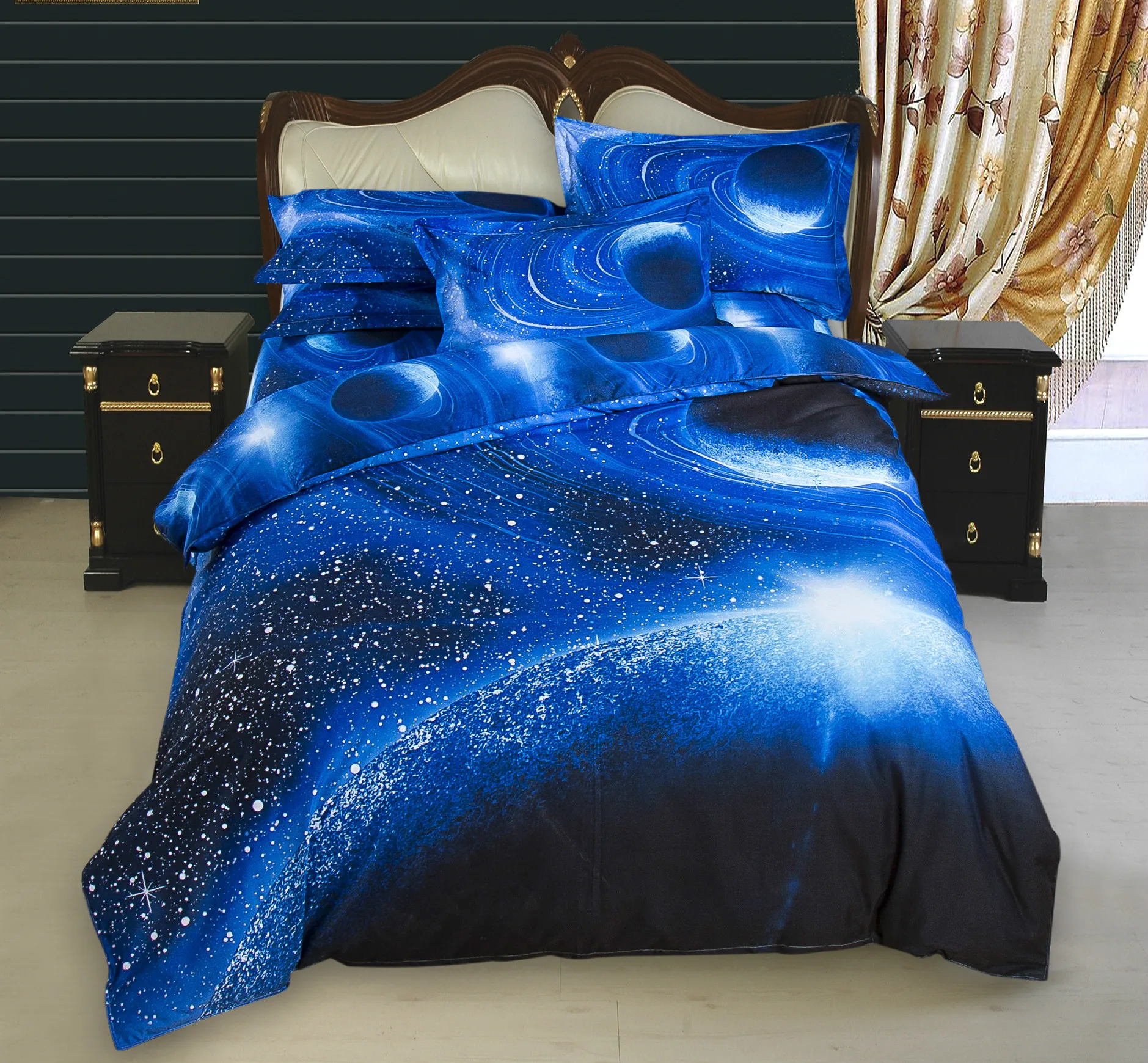 Aliexpress Top Reommend HD 3d Galaxy Space Duvet Cover Bedding Set Queen Size Pillow Case 3d