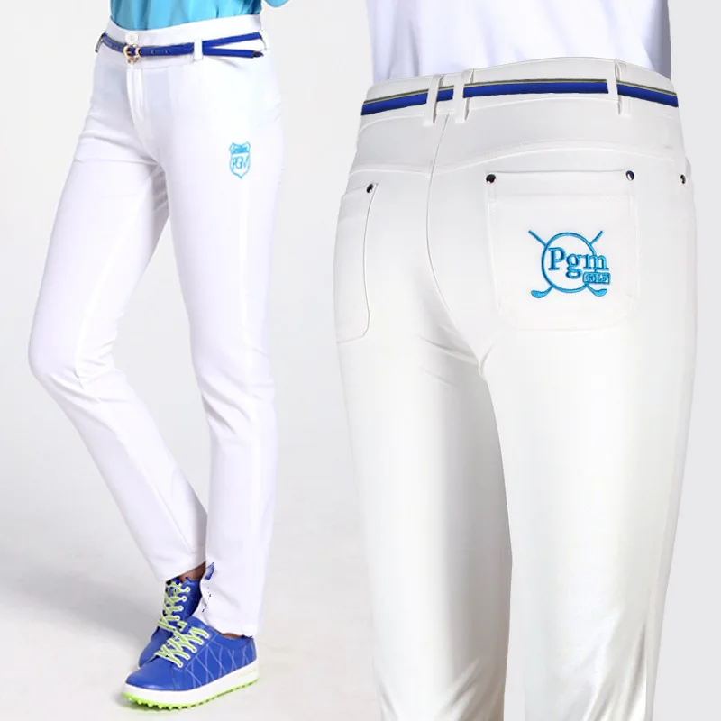 Very Cheap vIxGW Lady Clothes Women Golf Pants XS L Trousers Hight Elasticity Sportwear female Slim Pant Trouser pencil Golf Tennis Pant Solid