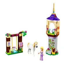 145 шт., серия принцесс Рапунцель, замок, сады, строительные блоки, кирпичи, игрушки для детей, друзей