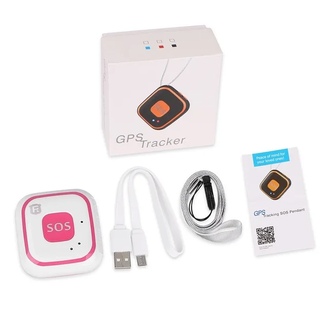 V28 мини gps wifi трекер SOS двусторонняя связь в режиме реального времени для детей, детей, пожилых домашних животных, персональное веб-приложение локатор - Цвет: Pink with box
