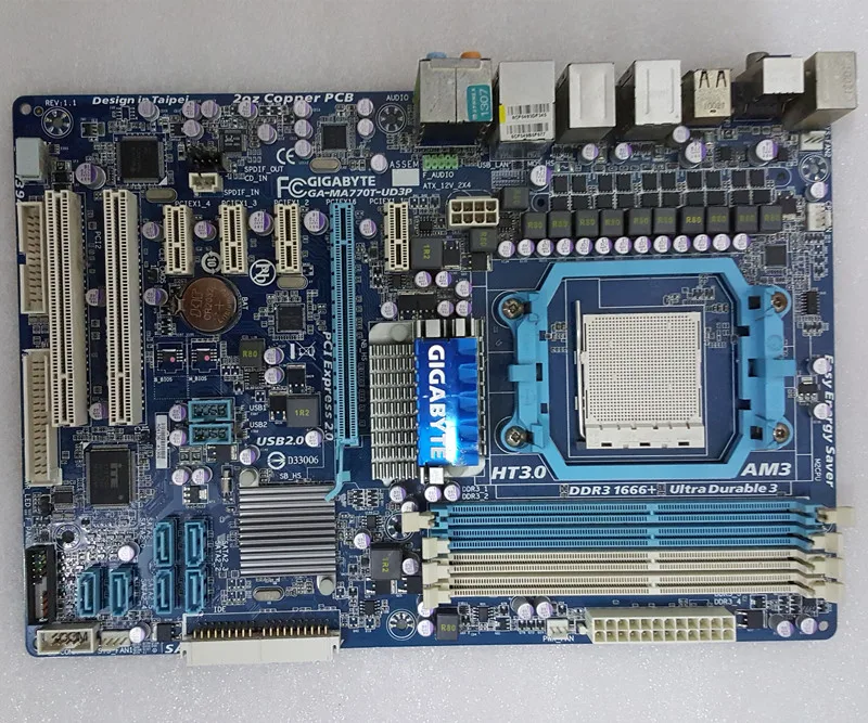 Для Gigabyte GA-MA770T-UD3P оригинальный использоваться для настольных ПК MA770T-UD3P AMD 770