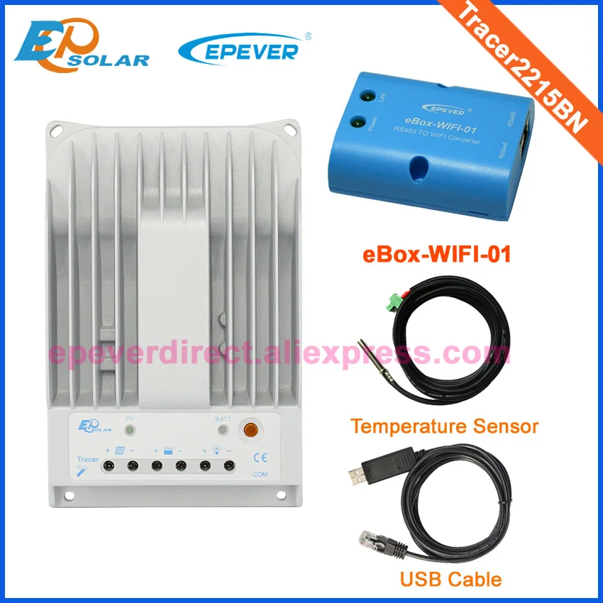MPPT controller Tracer2215BN 20A 20amps EPEVER EPsolar Solar Panels 12V/24V system auto application USB+sensor wifi box