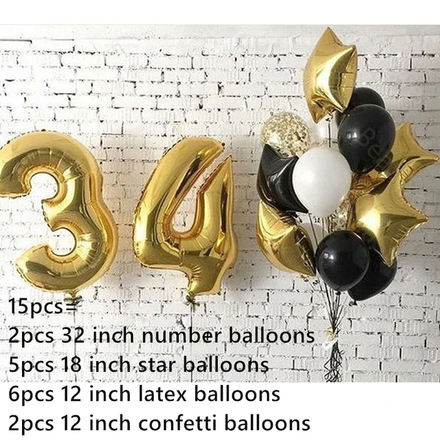 Big gold sale number balloons