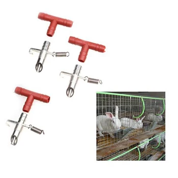 

10pcs Rabbit Cage Drinker Spring Galvanized Duck Billed Rabbit Cage Automatic Drinking Equipment Feeder
