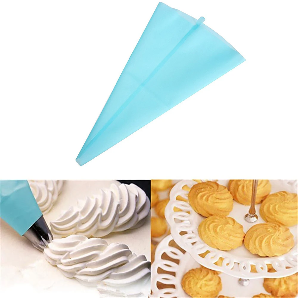 Ankoow 5PCS 31CM*17.5CM Pastry Icing Bag Silicone Reusable Cream Piping
