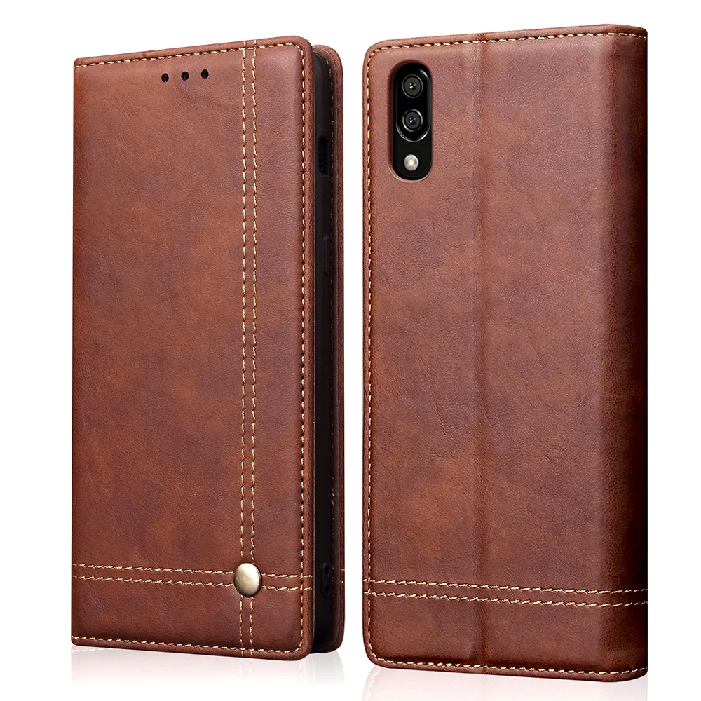 Новый винтажный кожаный чехол для Sony XPERIA L3 кошелек роскошный Карманный книжка с