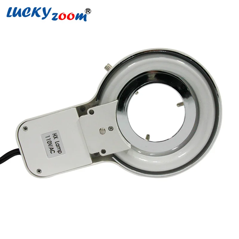 

Luckyzoom 110V 8W Binocular Trinocular Microscope Ring Light Adapter 2 Bulbs Microscope Accessories US Plug Free Shipping