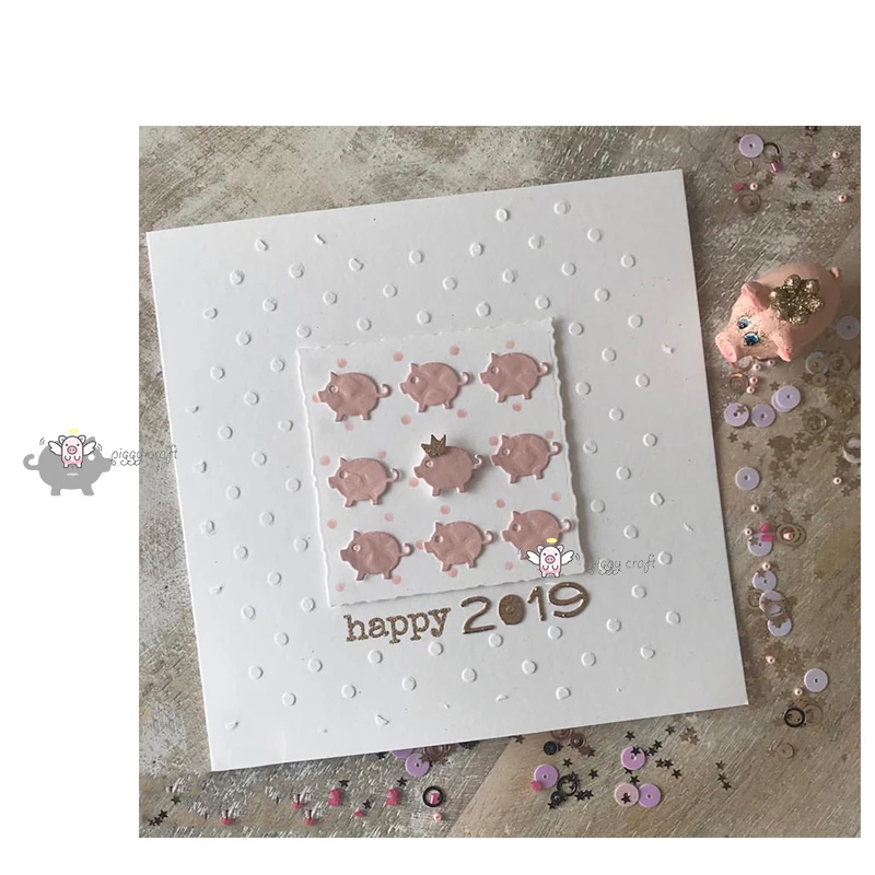

Mmao Crafts Metal Steel Cutting Dies 2019 Animal pig decoration Stencil For DIY Scrapbooking Paper/photo Cards Embossing Dies