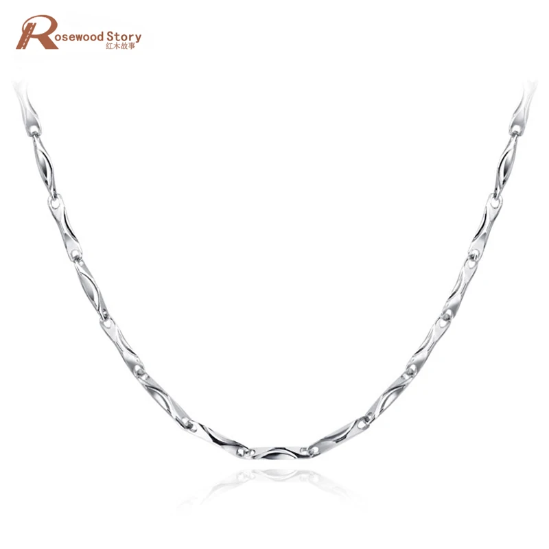 

Genuine 925 Sterling Silver Slim Ingot Basic Chains Necklaces Fit For Pendant Charm For Women Men 45cm Luxury S925 Jewelry Gift