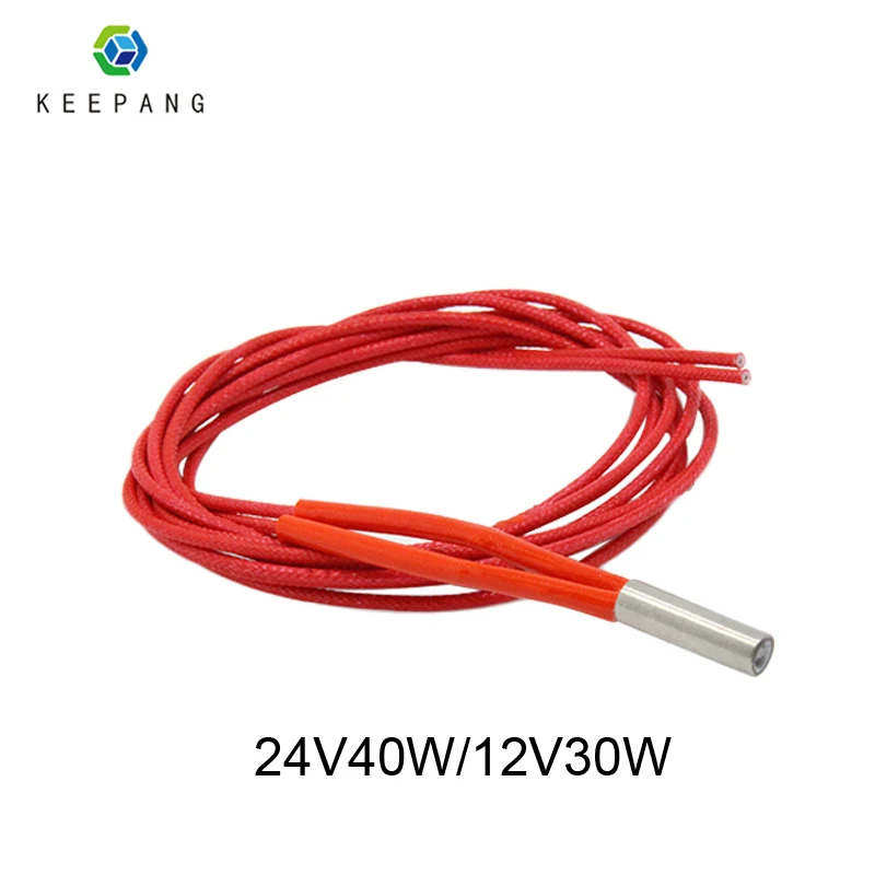 3D картриджи для принтеров нагреватель 12V30W 12V40W 24V40W 6*20 мм 6 * 15mm1m Makerbot Reprap экструдер