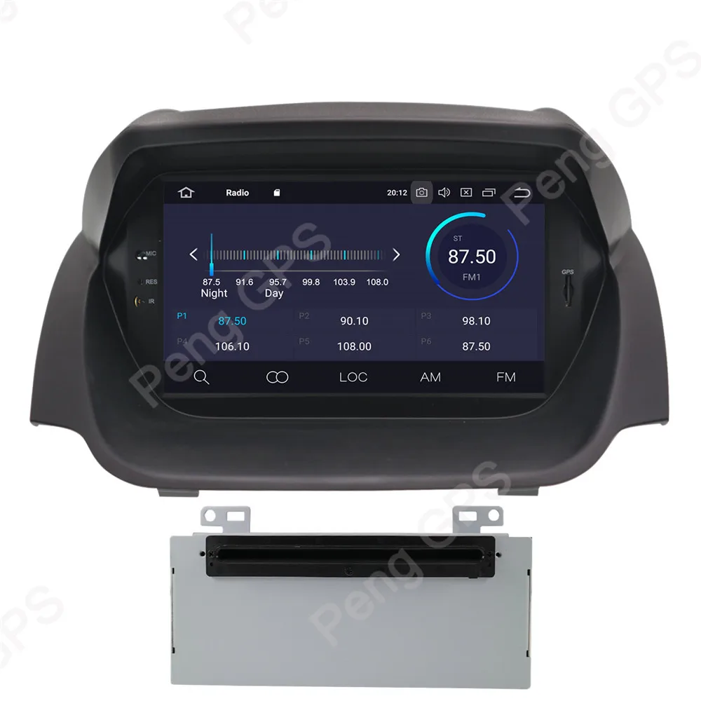Excellent 2 Din Stereo Android 9.0 Syetem for Ford Fiesta 2013-2016 GPS Navigation CD DVD Player 1024*600 Bluetooth 8" IPS Screen Headunit 2