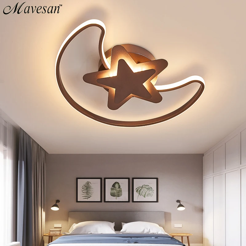 

Acrylic kids led ceiling lights for study room moon stars Lightin fixtures lampe led plafond Plafond home 10-15square meters