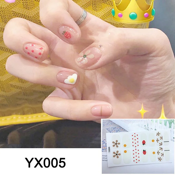 Xuanya Стиль Водонепроницаемый Прочный 3D наклейки для ногтей популярный стиль в Корее экологические наклейки для ногтей CD88