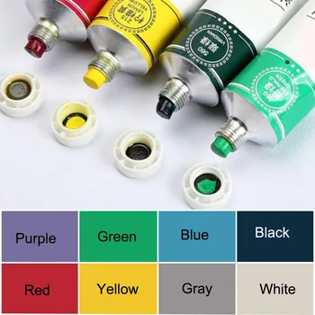 

1 * 50ml Oil Paint Gift Artist Watercolor Paints Set Acrylic Draw Pigment with Brush Oil Painting White/Yellow/Red/Purple/Blue
