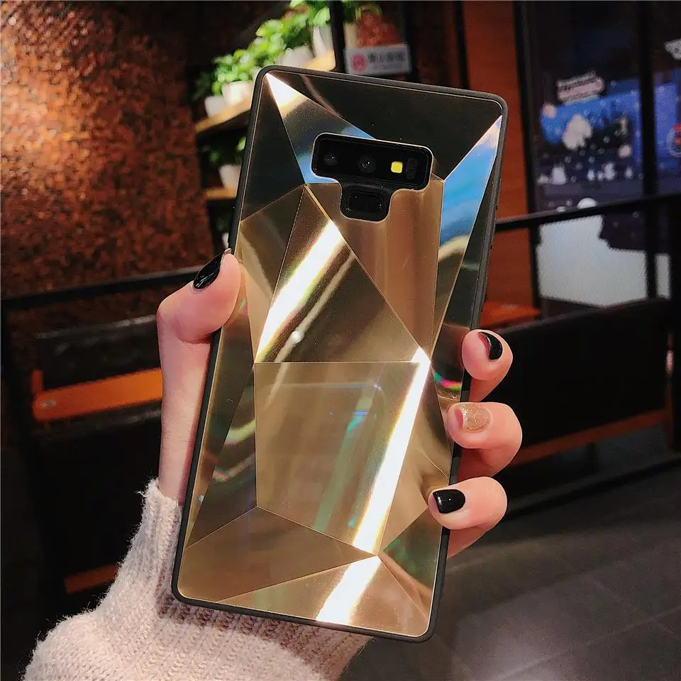 3D Блестящий чехол для Samsung Note 9 8 S10 S9 S8 Plus жесткий с алмазной текстурой чехлы