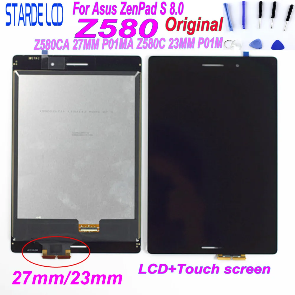 Beste Starde 8 Lcd Voor Asus Zenpad S 8.0 Z580 Z580CA Z580C 27 Mm P01MA 23 Mm P01M Lcd Display touch Screen Digitizer Assesmbly + Gereedschap