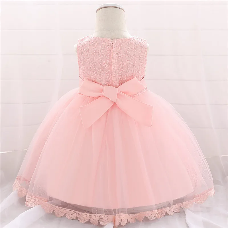 Платье для крещения, дня рождения, 1 год, костюмы для маленьких девочек, одежда для маленьких девочек, Кружевное платье-пачка принцессы