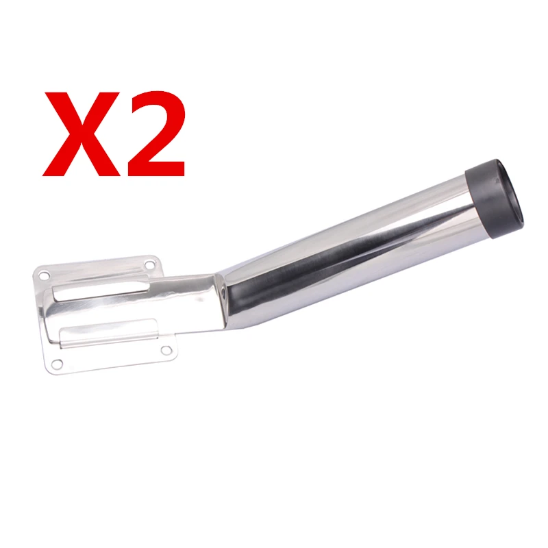 2 X Marine Boat Fishing Rod Holder Stainless Steel Yacht Rod Holders