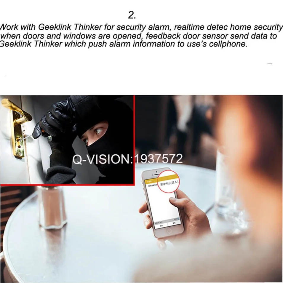 Geeklink Умный домашний датчик двери, обнаружение состояния оконной двери, Отзывы в реальном времени к Thinker, Wifi Пульт дистанционного управления IOS Android