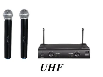 

Bolymc DUAL CHANNELS UHF CORDLESS HANDHELD MICROPHONE microfoon SYSTEM microfono inalambrico