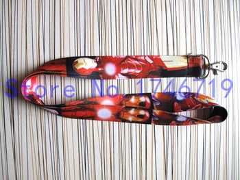 

Free Shipping 20 Pcs Superhero Iron Man Mobile Phone Neck Straps Neck Strap Keys Camera ID Card Lanyard GS0257
