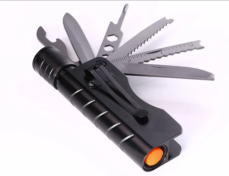 Multifunctional flashlight with saber 13-1