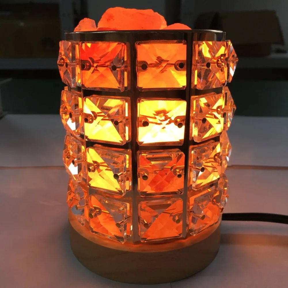 

ICOCO Healthy Life Himalayan Natural Crystal Salt Light Air Purifying Himalayan Salt Lamp Atmosphere Light With Wooden Base