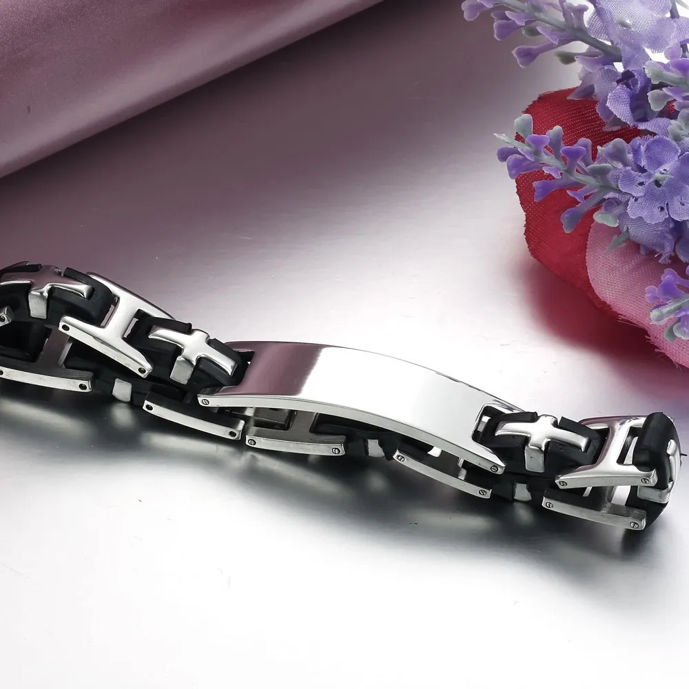 2013 Новые корейские ювелирные изделия оптом модный подарок корейские мужские силиконовые титановые стальные браслеты PH812
