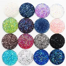 Новая мода 10 шт./лот 25 мм 16 AB Цвет Плоская задняя Смола Кабошоны Камея поставки для ювелирных изделий