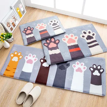 

Simple stylish Cat Door mat Anti-slip Floor Mat Water Absorption Carpet Kitchen Mat bathroom Carpet Tapete Rug Porch Rug CZ180A