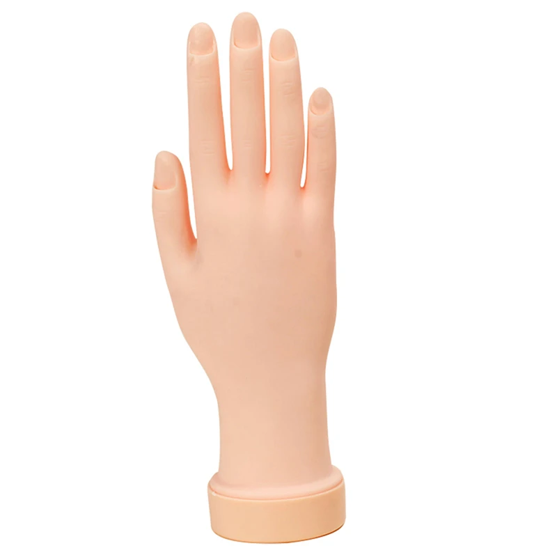 

1pc Pro Practice Nail Art Hand Soft Training Display Model Hands Flexible Silicone Prosthetic Personal Salon Manicure Tools