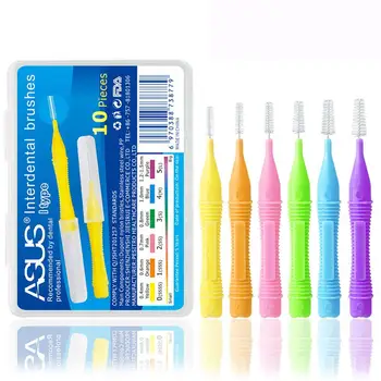 

10pcs 1 Shaped Interdental Brush Denta Floss Interdental Cleaners Orthodontic dental teeth Brush Toothpick Oral Care tools