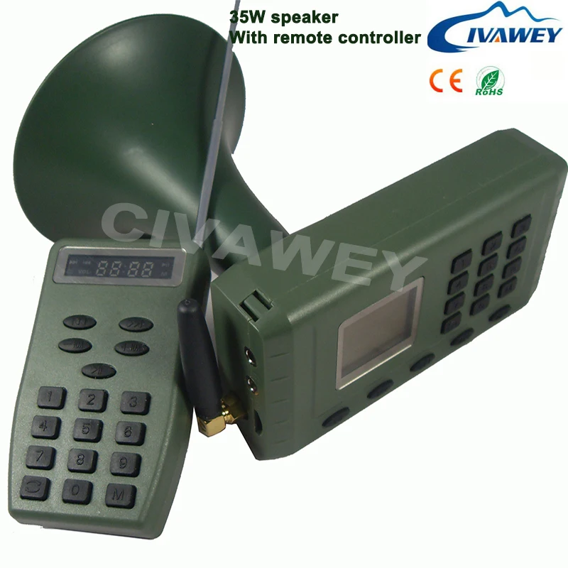 

35W 130dB loud speaker with 200M Remote controller hunting MP3 bird caller decoy bird sounds duck goose hunting decoy call