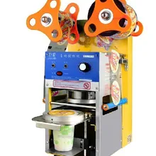 Гарантировано Новинка года 220 В полностью нержавеющая сталь автоматический запечатывание пластиковых стаканчиков чашка для бабл-ти запайки