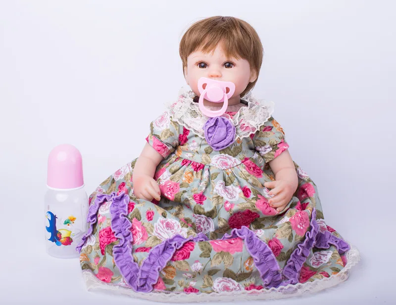 40cm New Arricval Soft Silicone Reborn Babies Dolls font b Toys b font Newborn Girl Baby