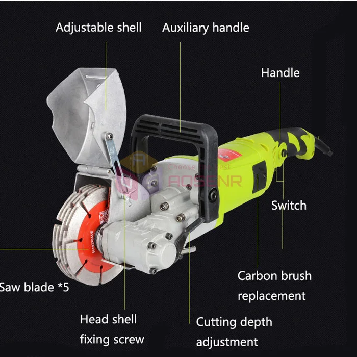 220 V электрическая машина для нарезки стен, режущая машина для нарезки стен, 4 кВт, 33 мм