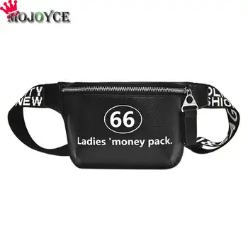 

Women Waist Bag Street PU Leather Fanny Packs Letters Printed Sling Crossbody Bag Belt Pouch Bag Bum Heuptas Pochete Feminina