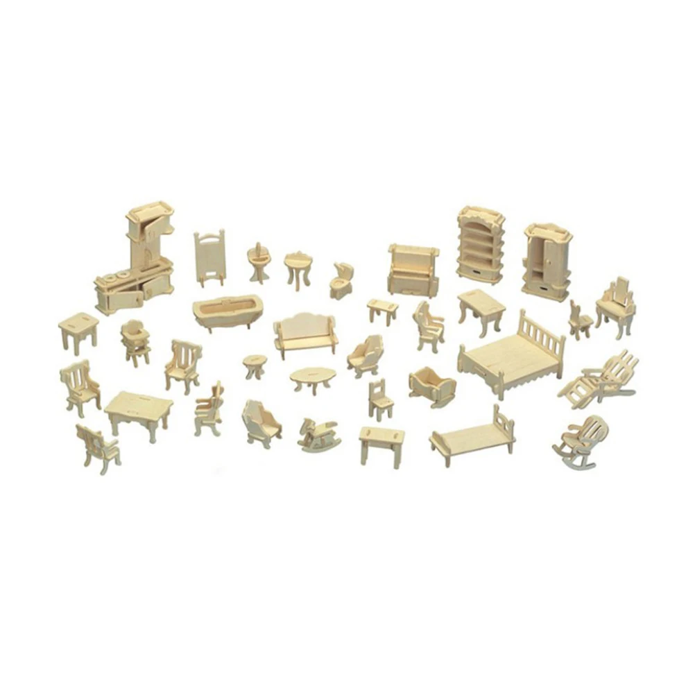 

New children 3D building blocks non-toxic portable durable hand-crafted miniature wooden toys