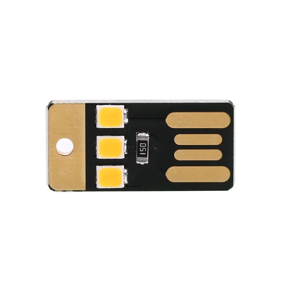 Abajur 5 шт. мини USB 0,6 Вт 2835 SMD 3 светодиодный светильник Ночной белый/теплый белый светильник яркий Lumiparty