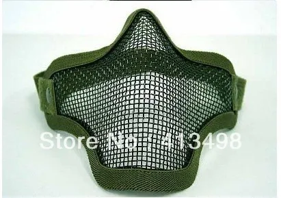 

Half Face Metal Mesh green Protective Mask Airsoft Paintball Resistant Skull / free shipping