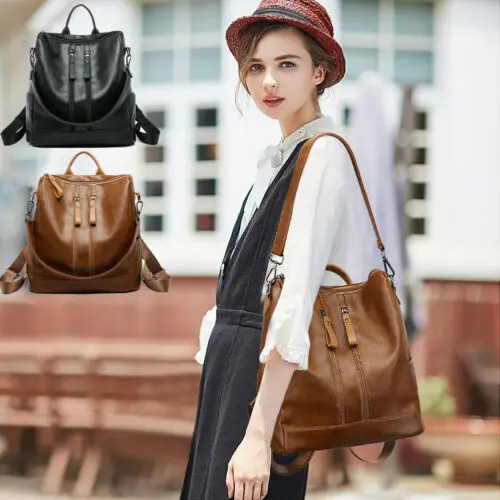Women's Fashion PU-Leather Waterproof Travel Backpack Student School Bag New Women's Fashion PU-Leather Waterproof Travel Backpack Student School Bag New